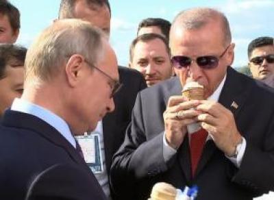 Путин угостил  Эрдогана  вологодским  мороженым