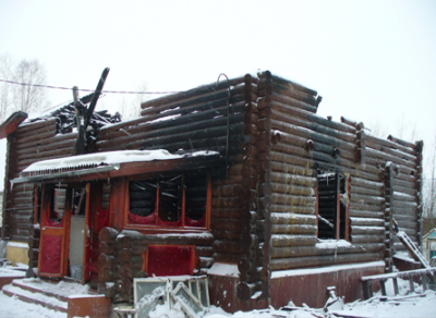 В Кувшиново сгорел деревянный дом