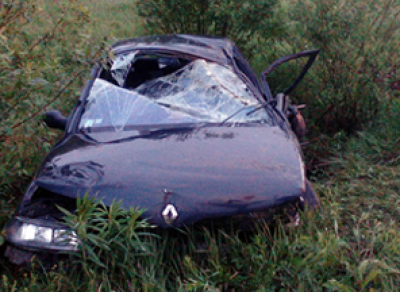 В Вологодской области пострадал пьяный водитель, улетев в кювет