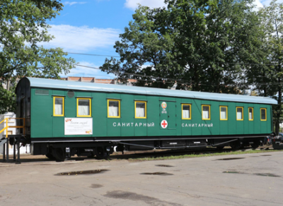 Военно-санитарный поезд времен войны появился в Вологде