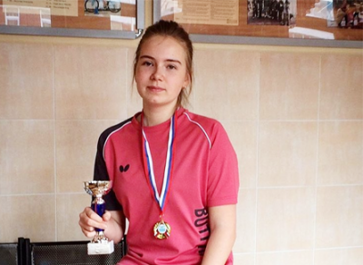  Вологжанка Анастасия Березина завоевала «золото» на Всероссийском турнире по настольному теннису