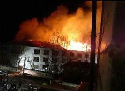 Крупный пожар в Красавино