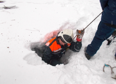 В Череповце спасатели помогли провалившейся в колодец собаке
