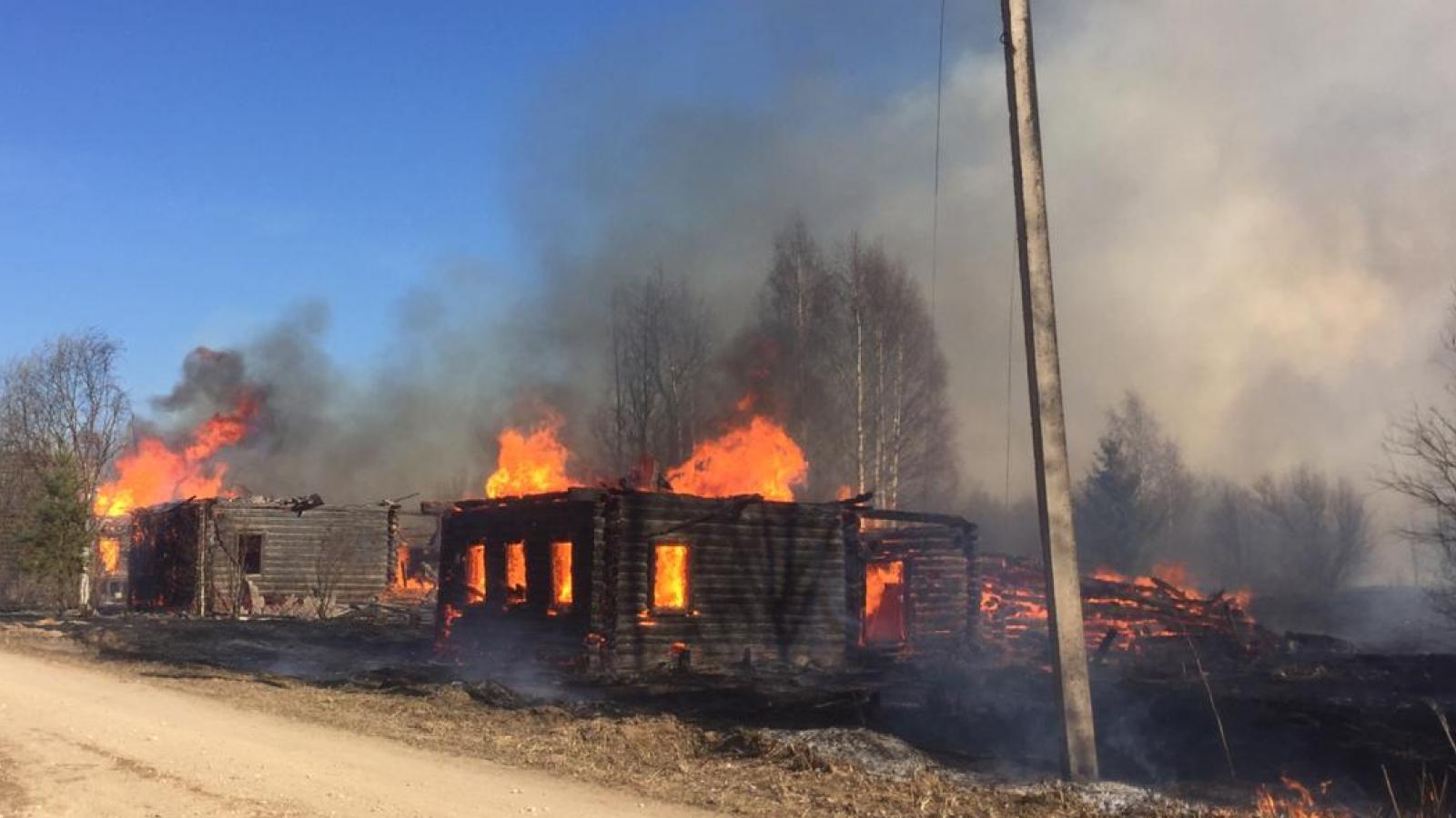 На Вологодчине мужчина нечаянно спалил дотла три дома