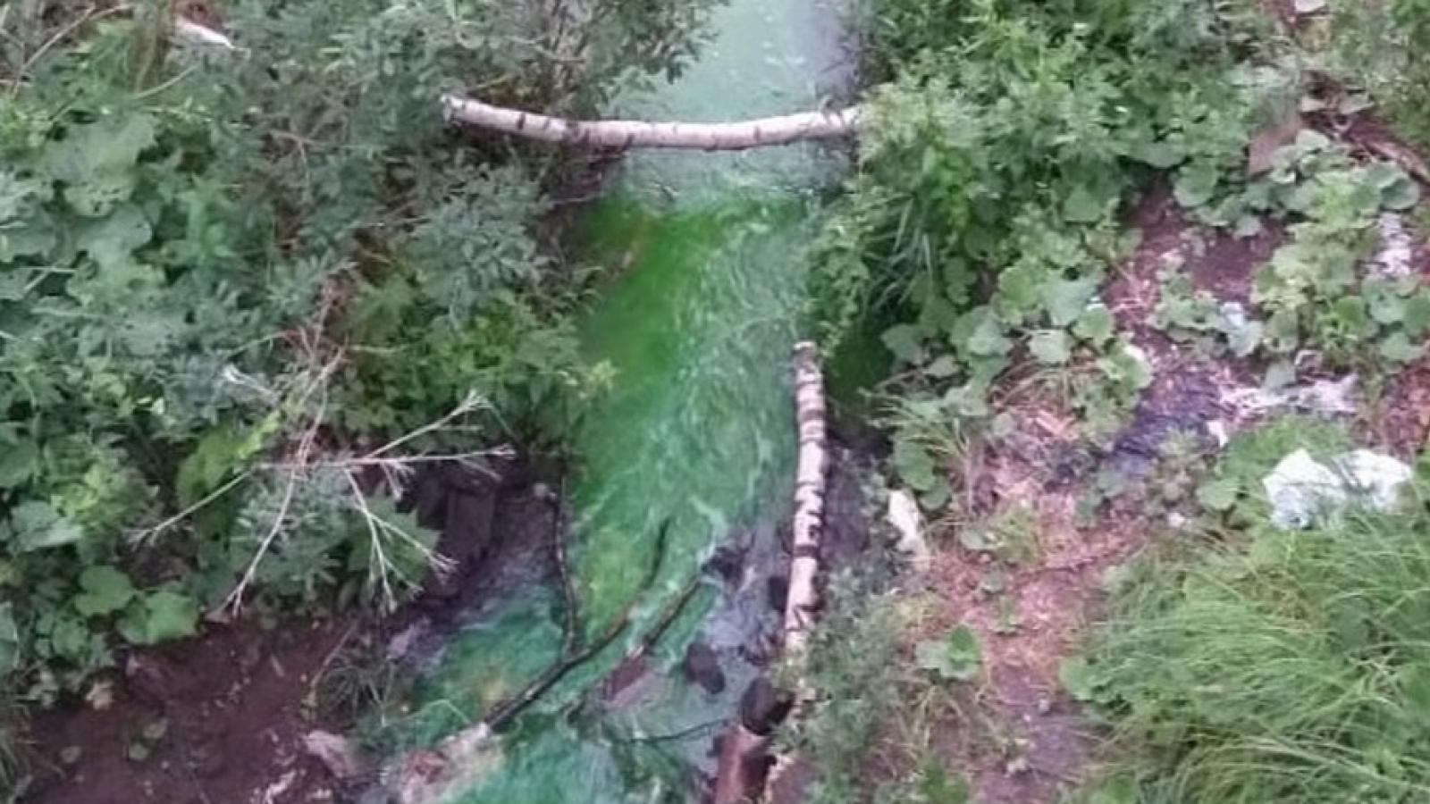 Зелёная вода течёт в Лукьяново
