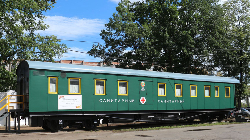 Военно-санитарный поезд времен войны появился в Вологде