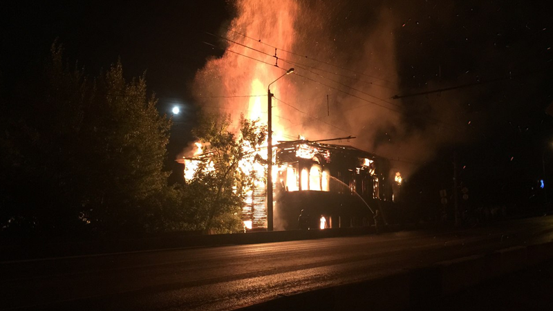 Дом со штурвалами снова горел в Вологде