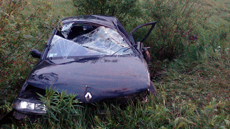 В Вологодской области пострадал пьяный водитель, улетев в кювет