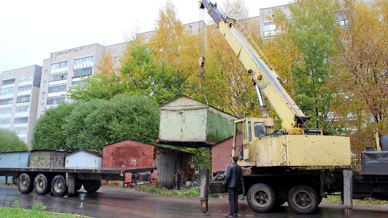 В Вологде снесли самовольно установленный гараж