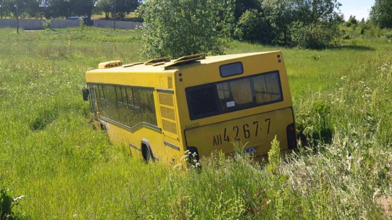 В Кирилловском районе автобус улетел в кювет